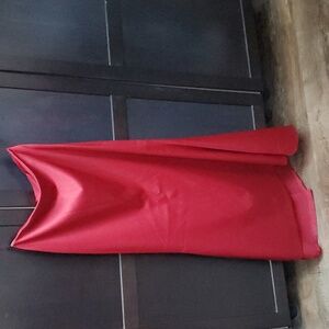 🆕 Cranberry satin full length skirt